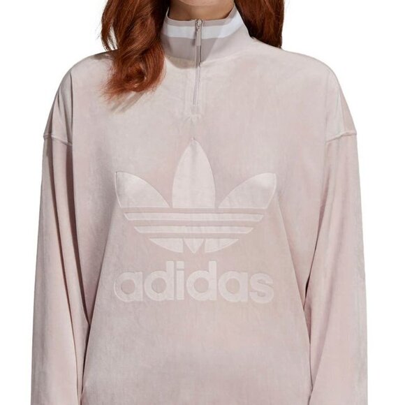 ADIDAS Original BNWOT Ice Purple Velvour Xsmall Pullover Quarter Zip - Picture 2 of 10